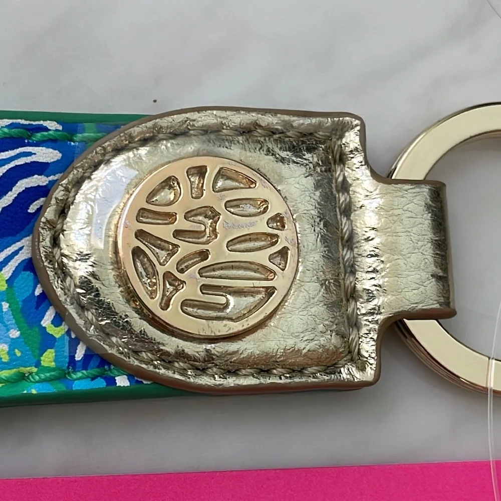Lilly Pulitzer tassel key fob NWT botanical green flutter accessory authentic